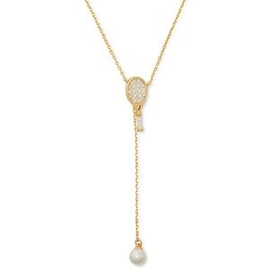 $98 Kate Spade Queen Of The Court Tennis Racket Lariat Necklace